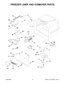 04 - Freezer Liner And Icemaker Parts parts for Whirlpool Refrigerator WRFA32SMHN01 from AppliancePartsPros.com