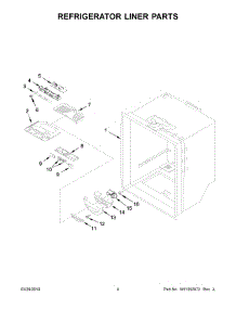 03 - Refrigerator Liner Parts parts for Whirlpool Refrigerator WRFA32SMHN01 from AppliancePartsPros.com