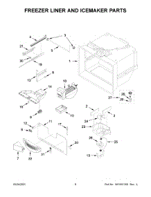 04 - Freezer Liner And Icemaker Parts parts for Whirlpool Refrigerator WRFA35SWHZ07 from AppliancePartsPros.com
