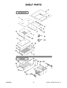 07 - Shelf Parts parts for Whirlpool Refrigerator WRFA60SFHZ01 from AppliancePartsPros.com