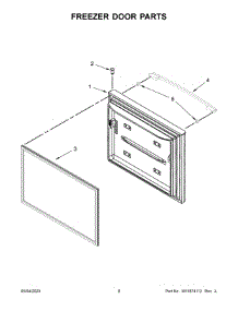 05 - Freezer Door Parts parts for Whirlpool Refrigerator WRFA60SFHZ03 from AppliancePartsPros.com