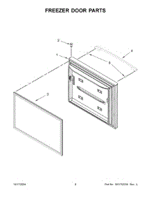 05 - Freezer Door Parts parts for Whirlpool Refrigerator WRFA60SFHZ05 from AppliancePartsPros.com