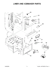 03 - Liner And Icemaker Parts parts for Whirlpool Refrigerator WRFA60SMHZ03 from AppliancePartsPros.com