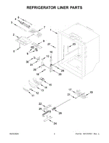 03 - Refrigerator Liner Parts parts for Whirlpool Refrigerator WRFC2036RV00 from AppliancePartsPros.com