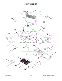 07 - Unit Parts parts for Whirlpool Refrigerator WRFC2036RZ00 from AppliancePartsPros.com