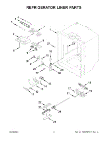 03 - Refrigerator Liner Parts parts for Whirlpool Refrigerator WRFC2036RZ00 from AppliancePartsPros.com