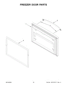 06 - Freezer Door Parts parts for Whirlpool Refrigerator WRFC2036RZ00 from AppliancePartsPros.com