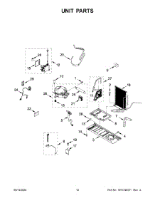 07 - Unit Parts parts for Whirlpool Refrigerator WRFC9636RZ00 from AppliancePartsPros.com