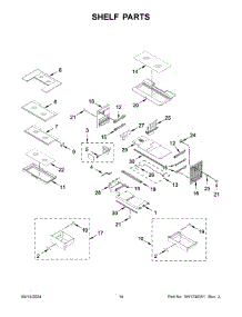 08 - Shelf Parts parts for Whirlpool Refrigerator WRFC9636RZ00 from AppliancePartsPros.com