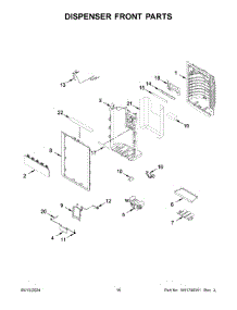 09 - Dispenser Front Parts parts for Whirlpool Refrigerator WRFC9636RZ00 from AppliancePartsPros.com