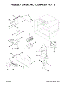 04 - Freezer Liner And Icemaker Parts parts for Whirlpool Refrigerator WRFF3036RB00 from AppliancePartsPros.com