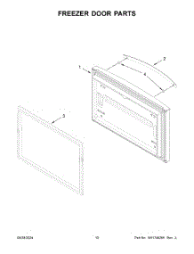 06 - Freezer Door Parts parts for Whirlpool Refrigerator WRFF3036RB00 from AppliancePartsPros.com