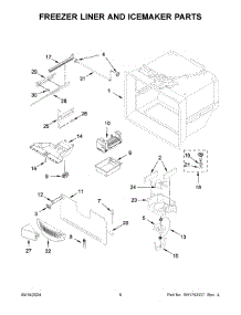04 - Freezer Liner And Icemaker Parts parts for Whirlpool Refrigerator WRFF3036RW00 from AppliancePartsPros.com