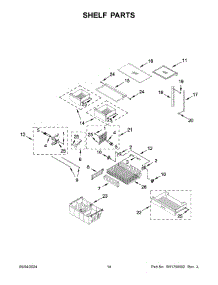 08 - Shelf Parts parts for Whirlpool Refrigerator WRFF3236RB00 from AppliancePartsPros.com