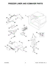 04 - Freezer Liner And Icemaker Parts parts for Whirlpool Refrigerator WRFF3236RV00 from AppliancePartsPros.com
