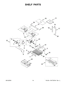 08 - Shelf Parts parts for Whirlpool Refrigerator WRFF3236RV00 from AppliancePartsPros.com
