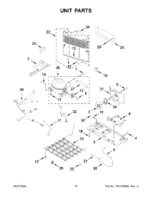 07 - Unit Parts parts for Whirlpool Refrigerator WRFF3236RW00 from AppliancePartsPros.com