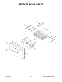 06 - Freezer Door Parts parts for Whirlpool Refrigerator WRFF3436RB00 from AppliancePartsPros.com