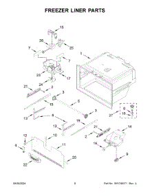 04 - Freezer Liner Parts parts for Whirlpool Refrigerator WRFF3436RV00 from AppliancePartsPros.com