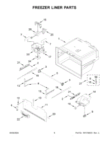04 - Freezer Liner Parts parts for Whirlpool Refrigerator WRFF3436RW00 from AppliancePartsPros.com