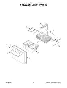 06 - Freezer Door Parts parts for Whirlpool Refrigerator WRFF3436RW00 from AppliancePartsPros.com