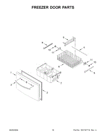 06 - Freezer Door Parts parts for Whirlpool Refrigerator WRFF3436RZ00 from AppliancePartsPros.com