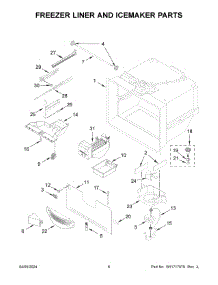 04 - Freezer Liner And Icemaker Parts parts for Whirlpool Refrigerator WRFF5333PB01 from AppliancePartsPros.com