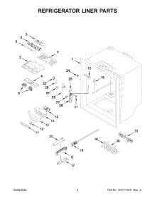 03 - Refrigerator Liner Parts parts for Whirlpool Refrigerator WRFF5333PB01 from AppliancePartsPros.com
