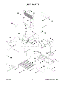 07 - Unit Parts parts for Whirlpool Refrigerator WRFF5333PB01 from AppliancePartsPros.com