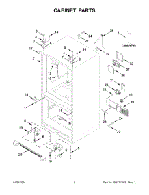02 - Cabinet Parts parts for Whirlpool Refrigerator WRFF5333PB01 from AppliancePartsPros.com