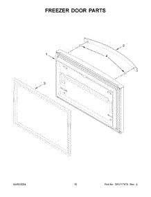 06 - Freezer Door Parts parts for Whirlpool Refrigerator WRFF5333PB01 from AppliancePartsPros.com