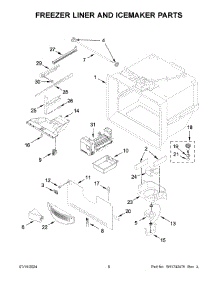 04 - Freezer Liner And Icemaker Parts parts for Whirlpool Refrigerator WRFF5333PB02 from AppliancePartsPros.com
