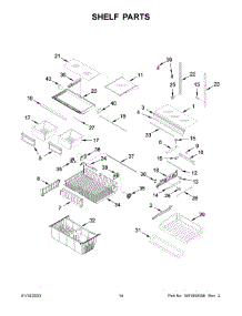 08 - Shelf Parts parts for Whirlpool Refrigerator WRFF5333PV00 from AppliancePartsPros.com