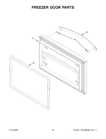 06 - Freezer Door Parts parts for Whirlpool Refrigerator WRFF5333PV00 from AppliancePartsPros.com