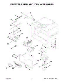 04 - Freezer Liner And Icemaker Parts parts for Whirlpool Refrigerator WRFF5333PV01 from AppliancePartsPros.com