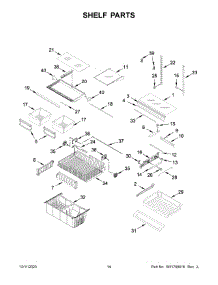 08 - Shelf Parts parts for Whirlpool Refrigerator WRFF5333PV01 from AppliancePartsPros.com