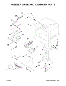 04 - Freezer Liner And Icemaker Parts parts for Whirlpool Refrigerator WRFF5333PW01 from AppliancePartsPros.com