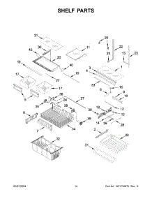 08 - Shelf Parts parts for Whirlpool Refrigerator WRFF5333PZ02 from AppliancePartsPros.com