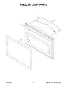 06 - Freezer Door Parts parts for Whirlpool Refrigerator WRFF5333PZ02 from AppliancePartsPros.com