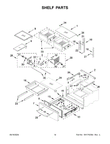 08 - Shelf Parts parts for Whirlpool Refrigerator WRMF3636RV00 from AppliancePartsPros.com