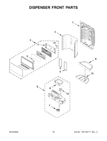 09 - Dispenser Front Parts parts for Whirlpool Refrigerator WRMF3636RZ00 from AppliancePartsPros.com