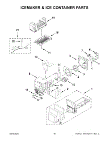 10 - Icemaker & Ice Container Parts parts for Whirlpool Refrigerator WRMF3636RZ00 from AppliancePartsPros.com