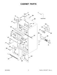 02 - Cabinet Parts parts for Whirlpool Refrigerator WRMF3636RZ00 from AppliancePartsPros.com