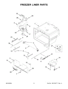 04 - Freezer Liner Parts parts for Whirlpool Refrigerator WRMF3636RZ00 from AppliancePartsPros.com