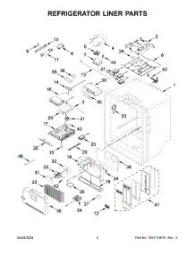 03 - Refrigerator Liner Parts parts for Whirlpool Refrigerator WRMF7736PV00 from AppliancePartsPros.com
