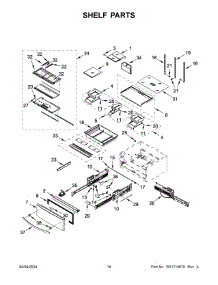 08 - Shelf Parts parts for Whirlpool Refrigerator WRMF7736PV00 from AppliancePartsPros.com