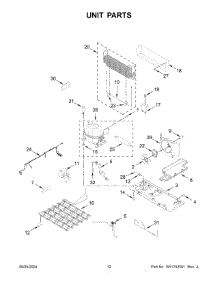 07 - Unit Parts parts for Whirlpool Refrigerator WRMF7736PV01 from AppliancePartsPros.com