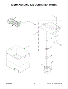 10 - Icemaker And Ice Container Parts parts for Whirlpool Refrigerator WRMF7736PV01 from AppliancePartsPros.com