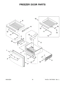 06 - Freezer Door Parts parts for Whirlpool Refrigerator WRMF7736PV01 from AppliancePartsPros.com