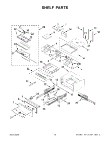 08 - Shelf Parts parts for Whirlpool Refrigerator WRMF7736PV01 from AppliancePartsPros.com